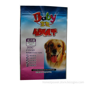 Dog Food Standing Pouch with Zipper Lock, Customized Rotogravure Printings, Customized Designs and S